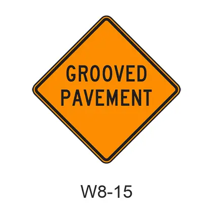 Grooved Pavement W8-15 1