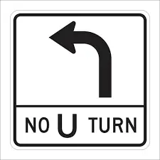 Left Turn/No U-Turn Hi 36" 080 1