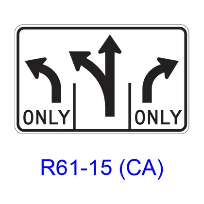 Intersection Lane Control R61-15(Ca) 1