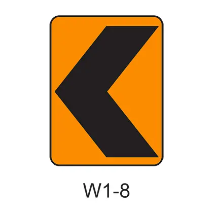 Chevron Alignment, Right Or Left W1-8 1