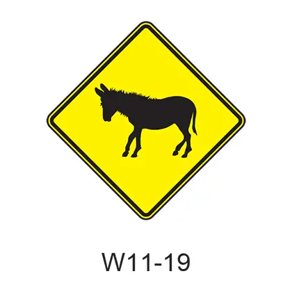 Large Animal - Donkey [Symbol] W11-19 1