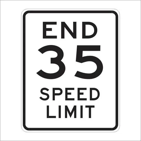 End Speed Limit Blank Eg 24X30 1