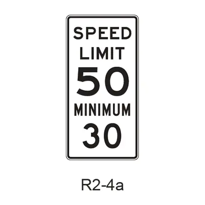 Combined Speed Limit R2-4A 1