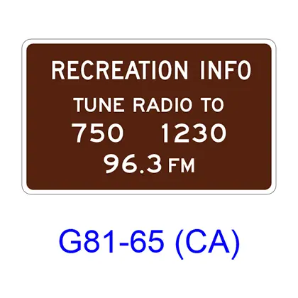 Radio-Recreation Information G81-65(Ca) 1