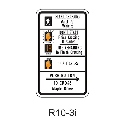 Push Button Countdown Educational - Street Name [Symbol] 1