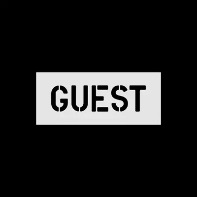 Stencil Guest 8" Plastic 1