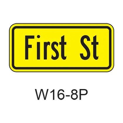 Advance Street Name Plaque W16-8P 1