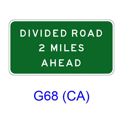 Divided Road Xx Miles Ahead G68(Ca) 1
