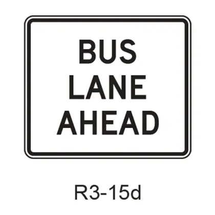 Preferential Lane Advance R3-15D 1