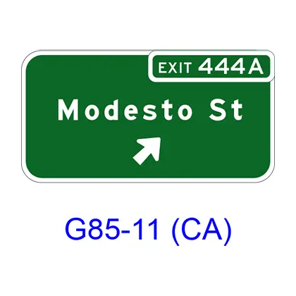 Exit Numbered Exit Direction G85-11(Ca) 1