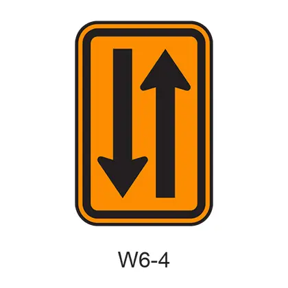 Opposing Traffic Lane Divider W6-4 1