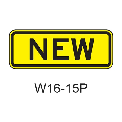 New [Plaque] W16-15P 1