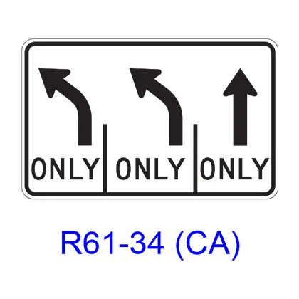Intersection Lane Control R61-34(Ca) 1