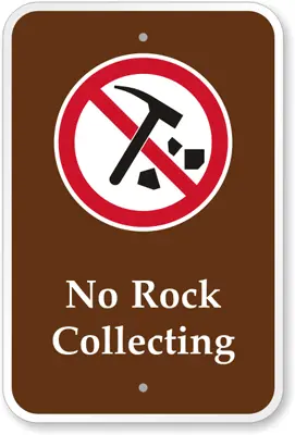 No Rock Collecting [Symbol] Ps-083(Ca) 1