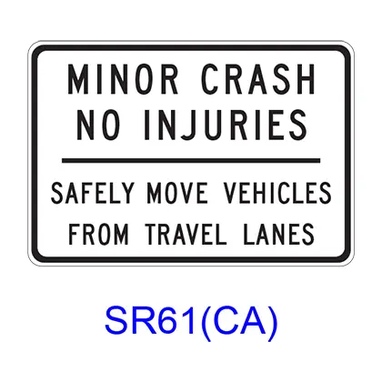 Minor Crash No Injuries ? Safely Move Vehicles From Travel Lanes Sr61(Ca) 1