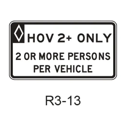 Vehicle Occupancy Definition [Hov Symbol] R3-13 1