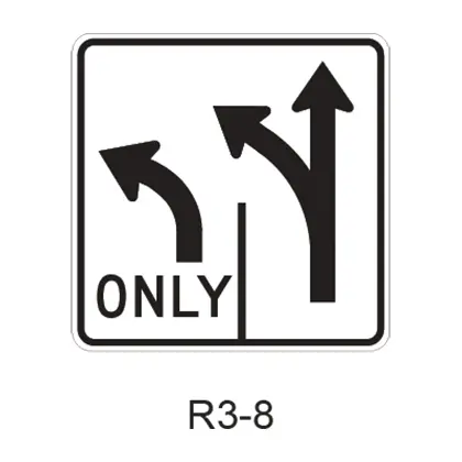 Advance Intersection Lane Control R3-8 1