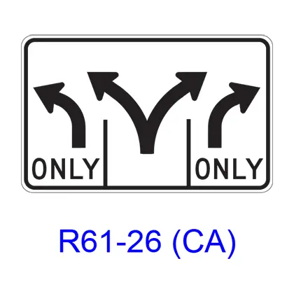 Intersection Lane Control R61-26(Ca) 1