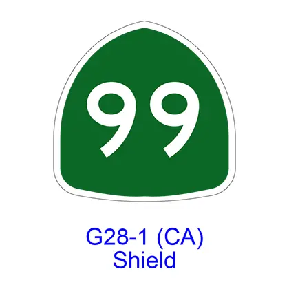 State Route Shield G28-1(Ca) 1