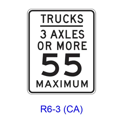 Trucks, _ Axles Or More __ Maximum R6-3(Ca) 1