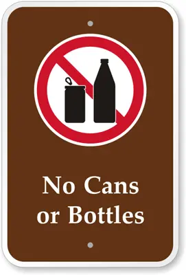 No Bottles Or Cans [Symbol] Ps-101(Ca) 1