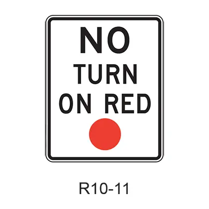 No Turn On Red [Red Symbol] R10-11 1