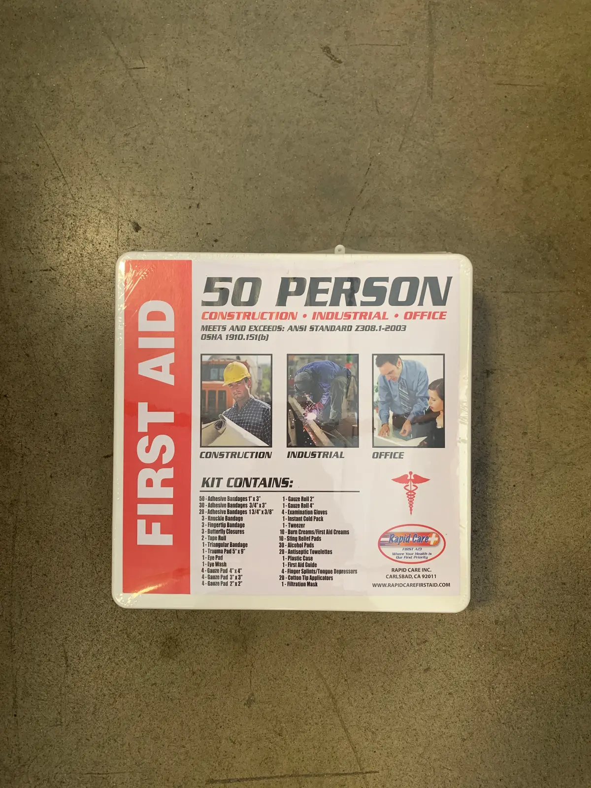 First Aid Kit 50 Man Plstic Cs 1