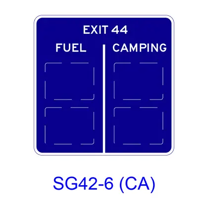 Single-Exit Interchange (Two Services) Mainline Exit Xx Sg42-6(Ca) 1