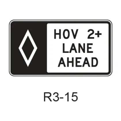 Preferential Lane Advance [Hov Symbol] R3-15 1