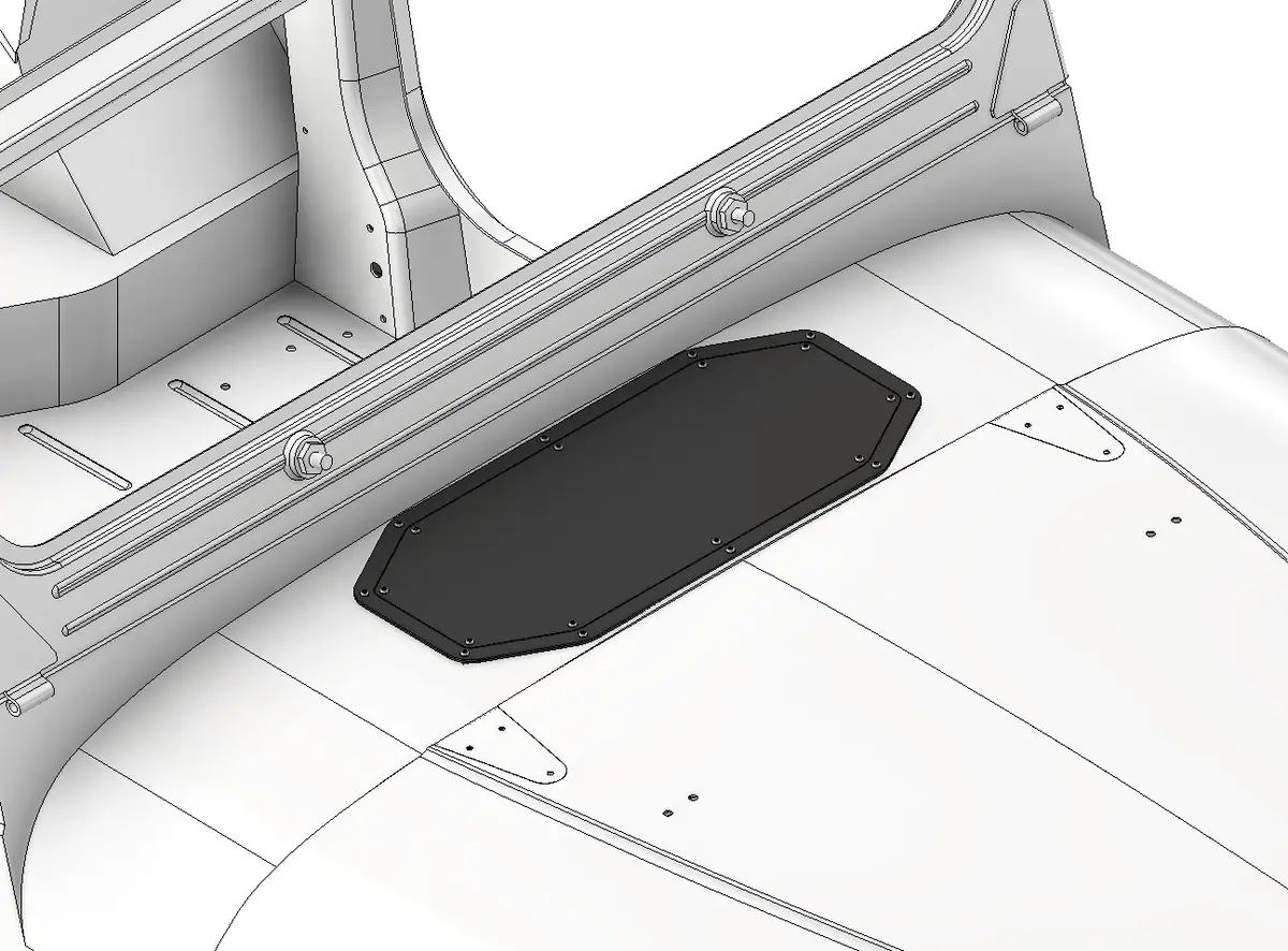 Large Access Panel For Jeep Yj / Cj Cowl 2