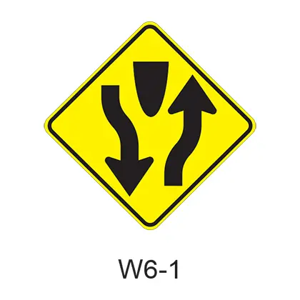 Divided Highway [Symbol] W6-1 1