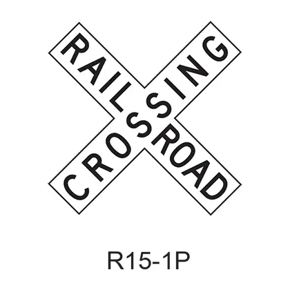 Grade Crossing (Crossbuck) Sign [Plaque] R15-1P 1
