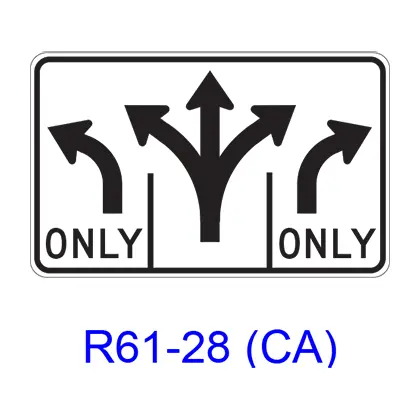 Intersection Lane Control R61-28(Ca) 1