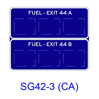 Double-Exit Interchange Mainline Exit Xx Sg42-3(Ca) 1