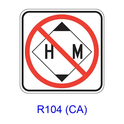Hazardous Material Prohibited [Symbol] R104(Ca) 1