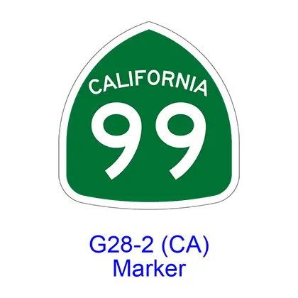 State Route Marker G28-2(Ca) 1