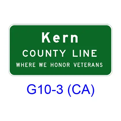 County Line Sign W/Where We Honor Veterans G10-3(Ca) 1