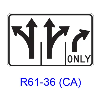 Intersection Lane Control R61-36(Ca) 1