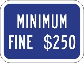Minimum Fine $250 12X9 Eg 1