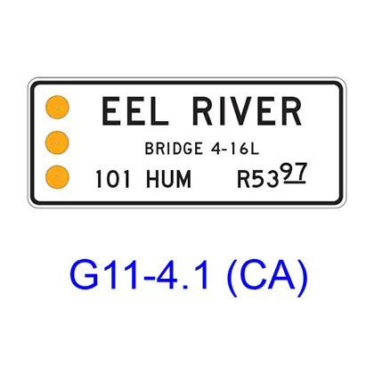 Bridge - River Marker Sign G11-41Ca 1