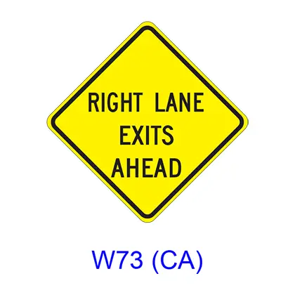 Right (Left) Lane Exits Ahead W73(Ca) 1