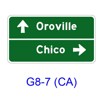 Destination & Street Name W/ Arrow G8-7(Ca) 1