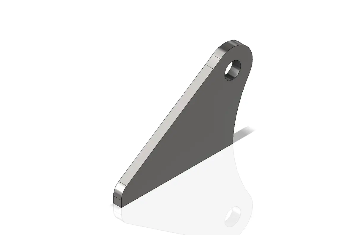 Flat Bottom Tall Offset Hole Coilover Tab 1