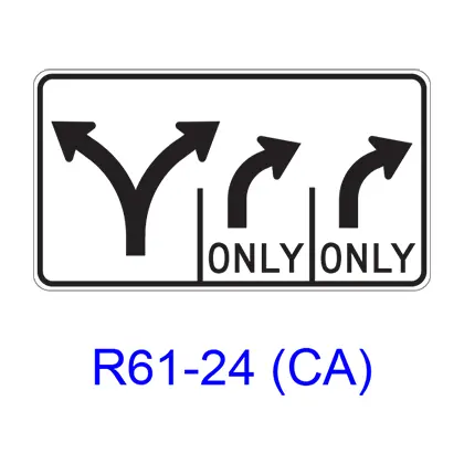 Intersection Lane Control R61-24(Ca) 1