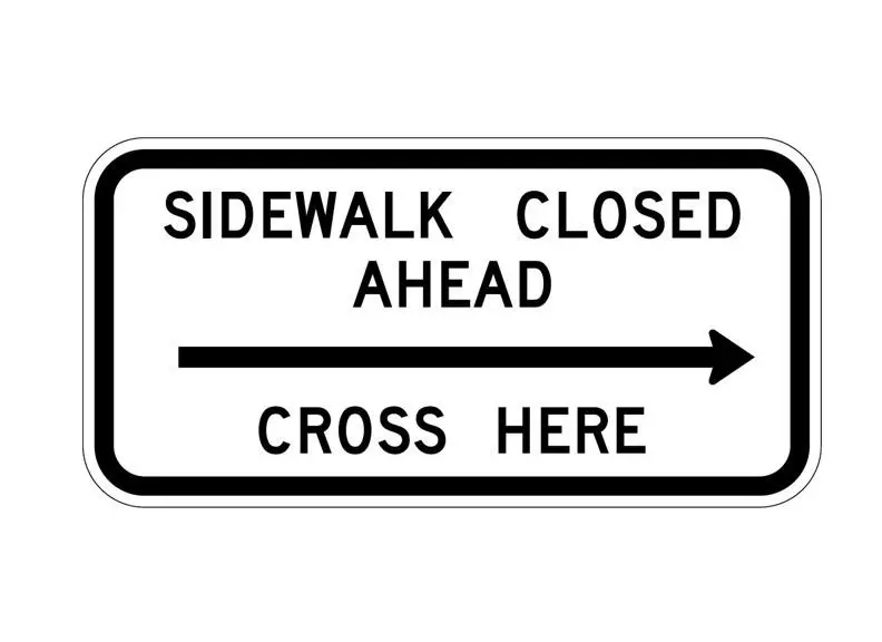 Sidewalk Closed Ahd Nr Plst 24 1