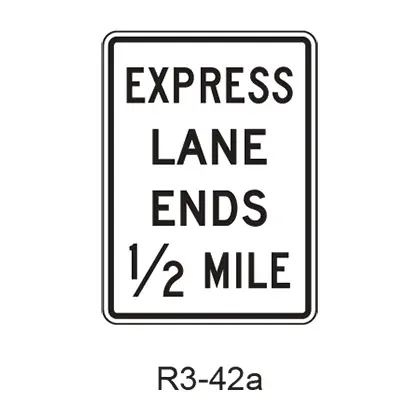Priced Managed Lane Ends Advance R3-42A 1