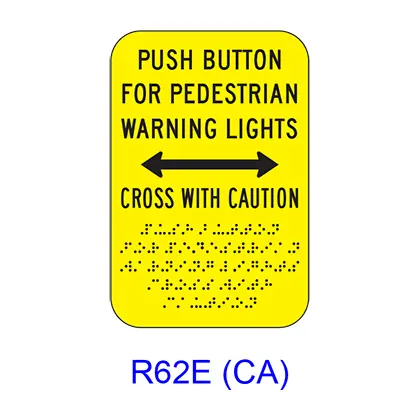 The Push Button For Pedestrian Warning Lights ? Cross With Caution R62e(Ca) 1