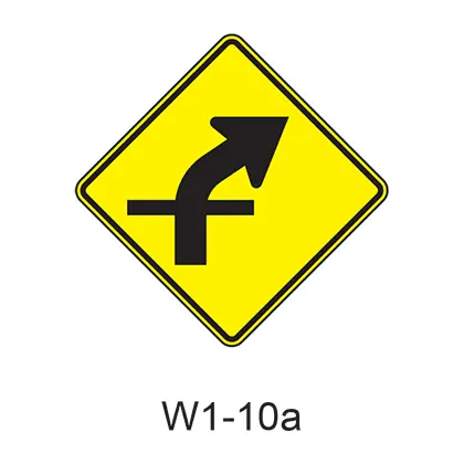 Combination Horiz Align/Intersection W1-10A 1