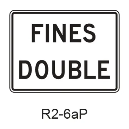 Fines Double [Plaque] R2-6Ap 1