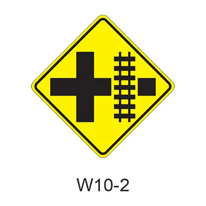 Train Crossing And Intersection Advance Warning W10-2 1